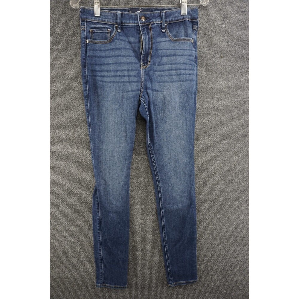 Hollister High Rise Skinny Jeans 7R Stretch Medium Wash Denim Blue